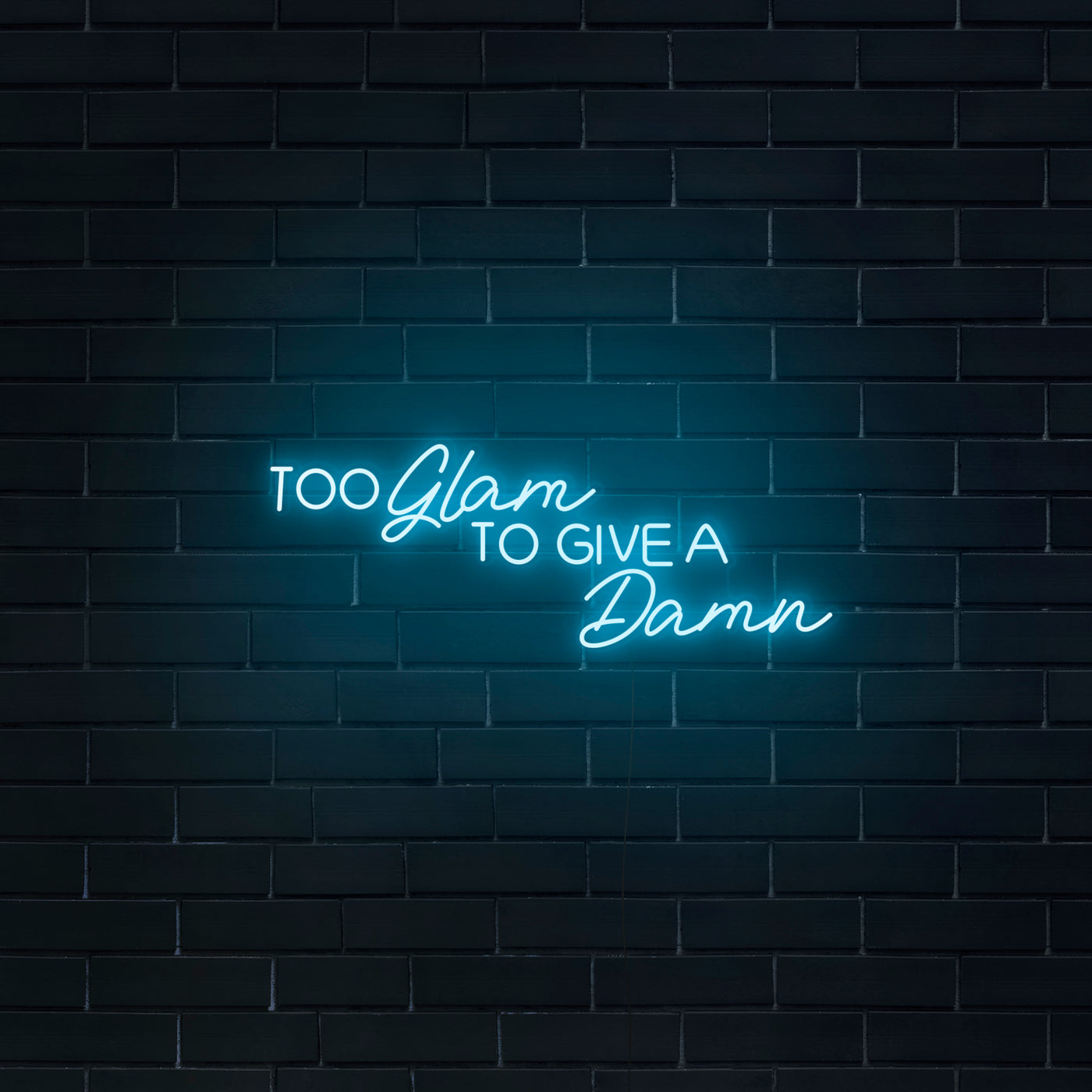 'Too Glam To Give A Damn' Neon Sign - Nuwave Neon